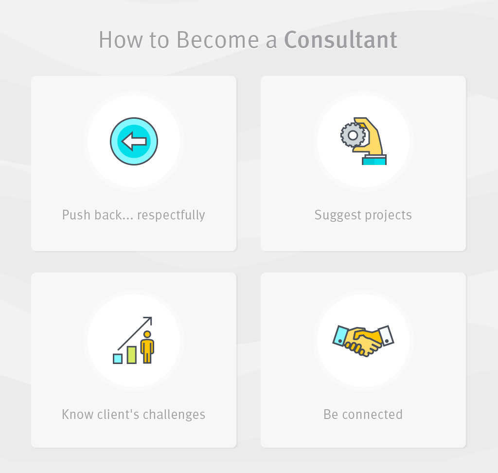 How to Become A Consultant For Your Clients graphic