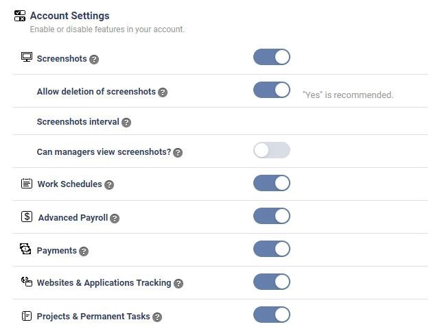 time doctor account settings