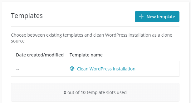 Creating a new WordPress template.