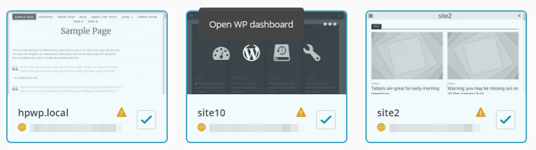 Using one-click login to open your dashboard.