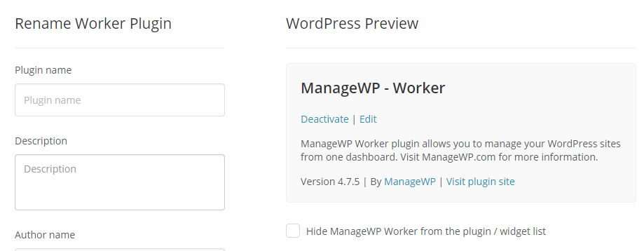 Tweaking the Worker plugin.