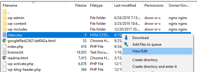 Editing your htaccess file.