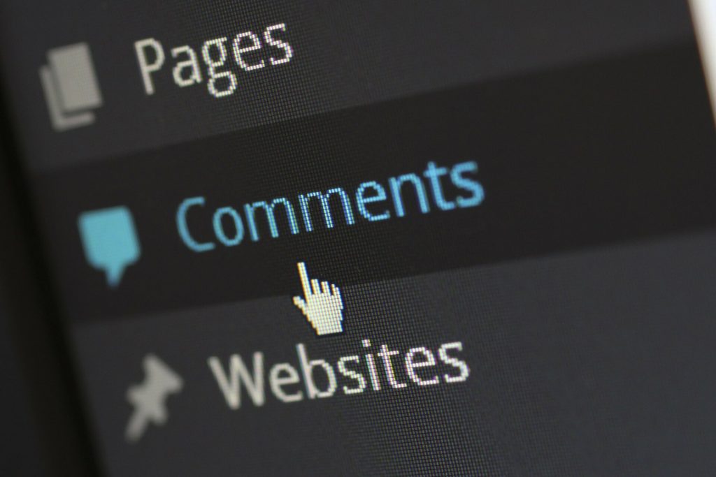 The Comments section in the WordPress admin sidebar.