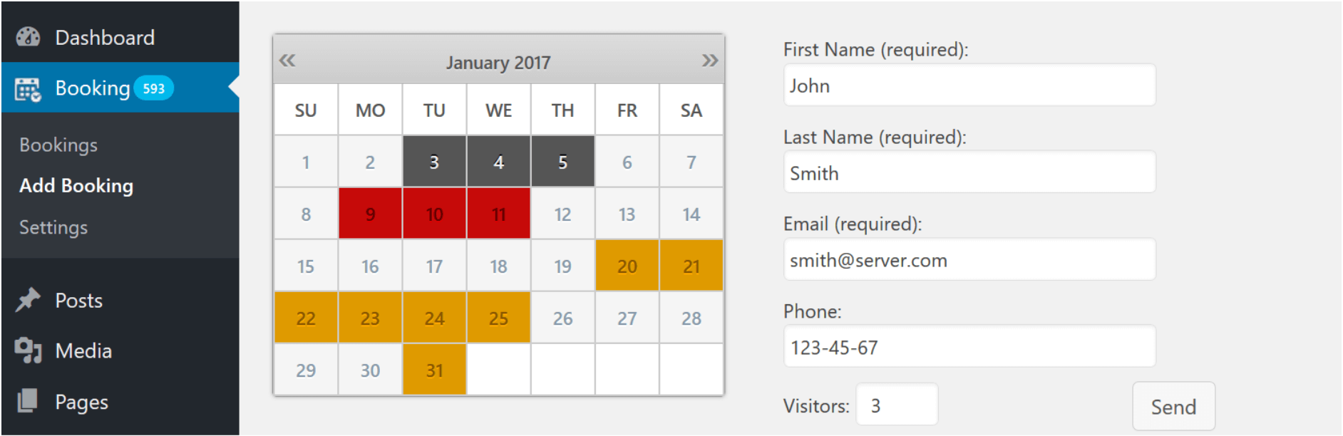 The Booking Calendar plugin.