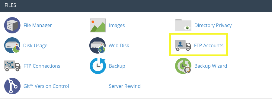 The FTP Accounts icon in cPanel.