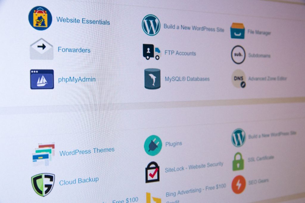 WordPress hosting account dashboard.