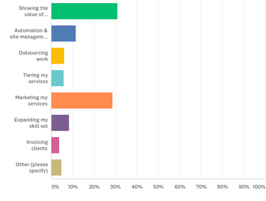 Current business challenges faced by WordPress maintenance providers.