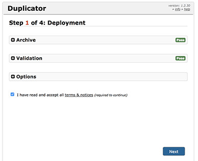 The Duplicator installer.