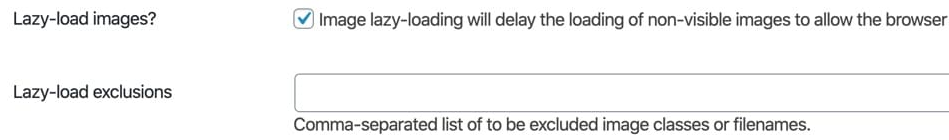 Configuring lazy loading exclusions for Autoptimize.