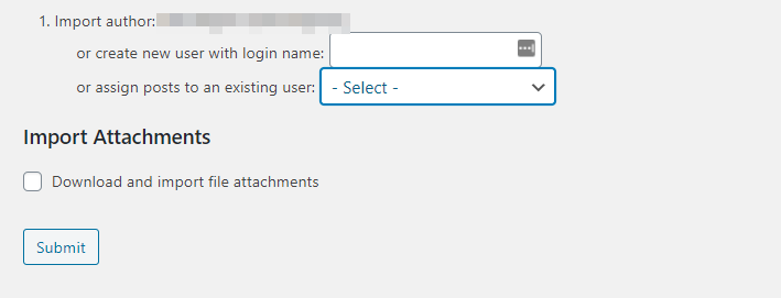 Choosing who to assign content authorship to.