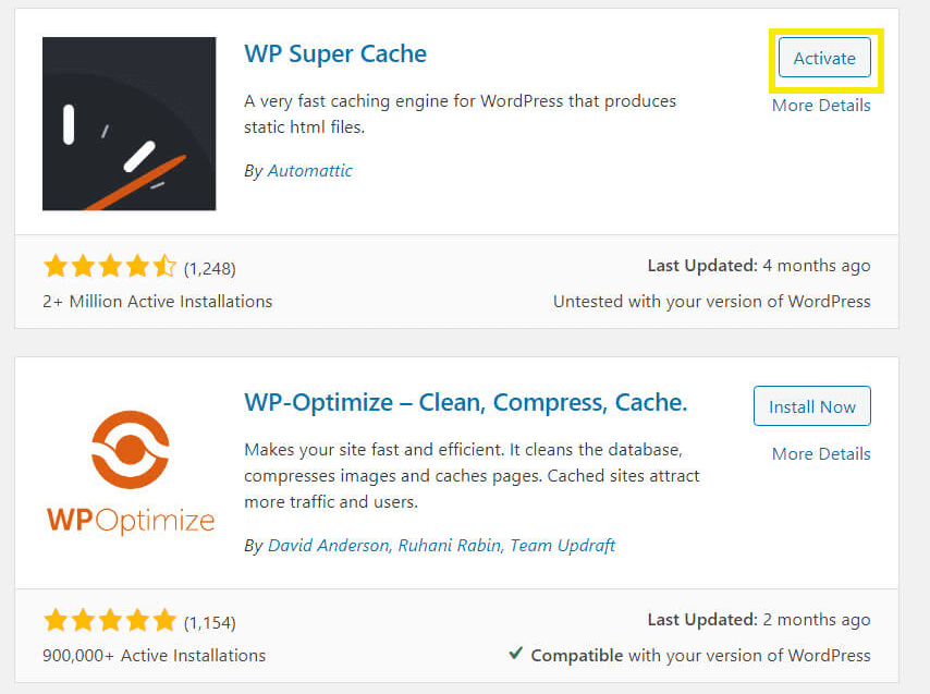 The WP Super Cache plugin.