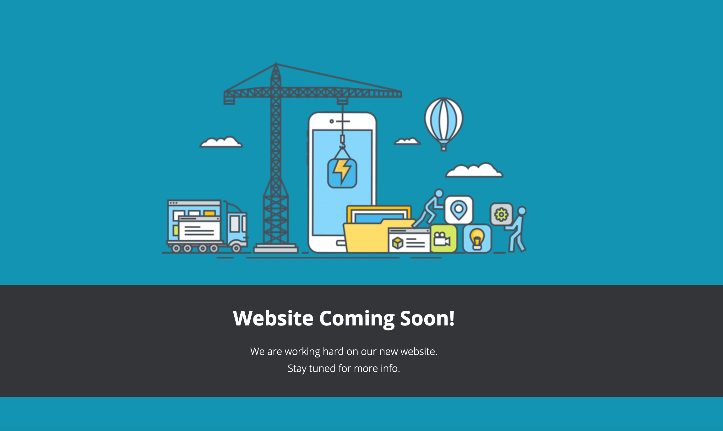 ManageWP's Coming Soon template.