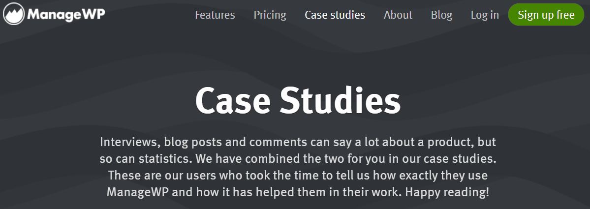 Displaying case studies and testimonials on a dedicated page. 
