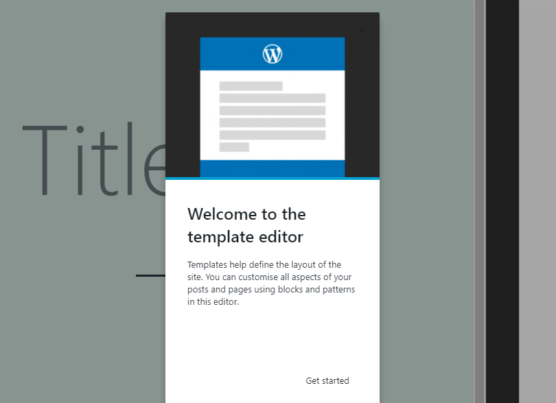 The WordPress template editor