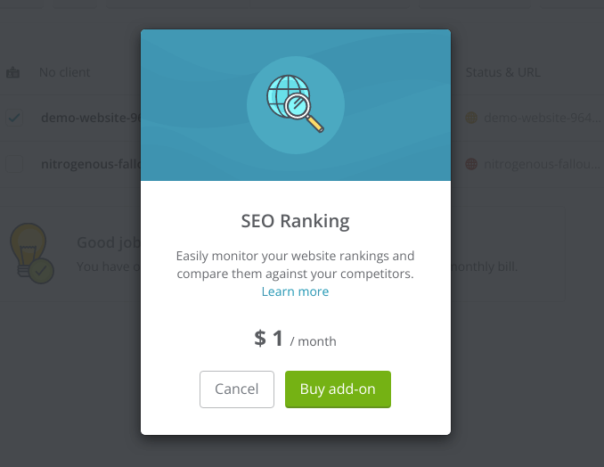 SEO ranking add-on